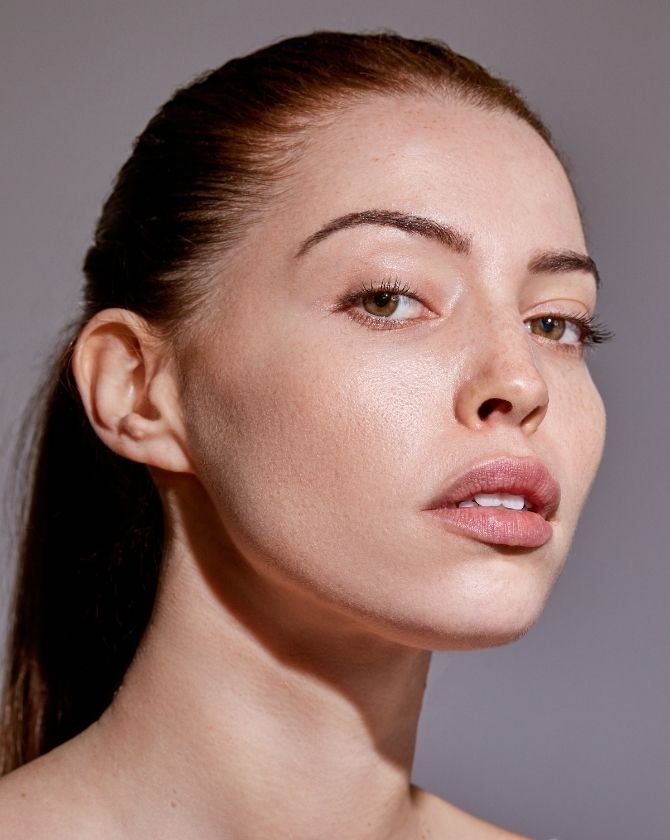 visage de femme après traitement