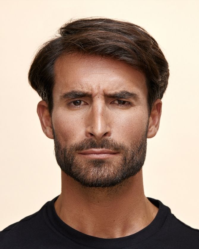 homme visage masculin avec barbe